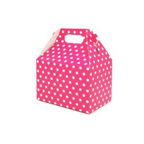 Deluxe Food Boxes- Made with Recycled Material -Pink or PolkaDot Color